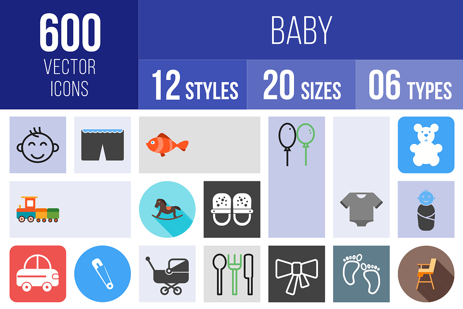600 Baby Icons in Graphics - product preview 8