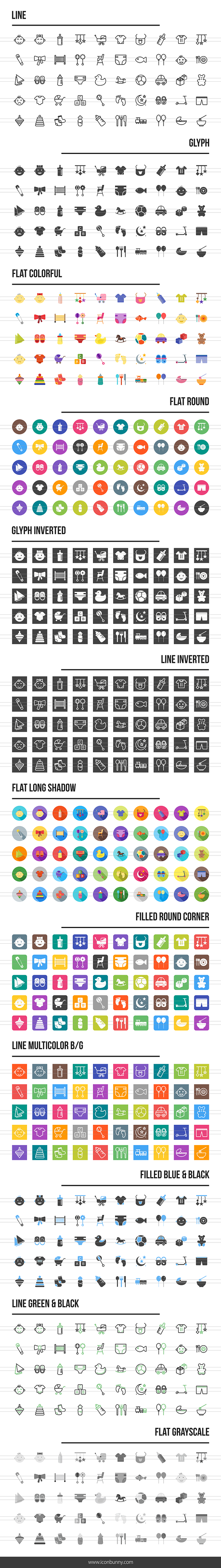 600 Baby Icons in Graphics - product preview 1