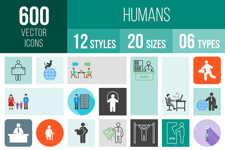 600 Humans Icons
