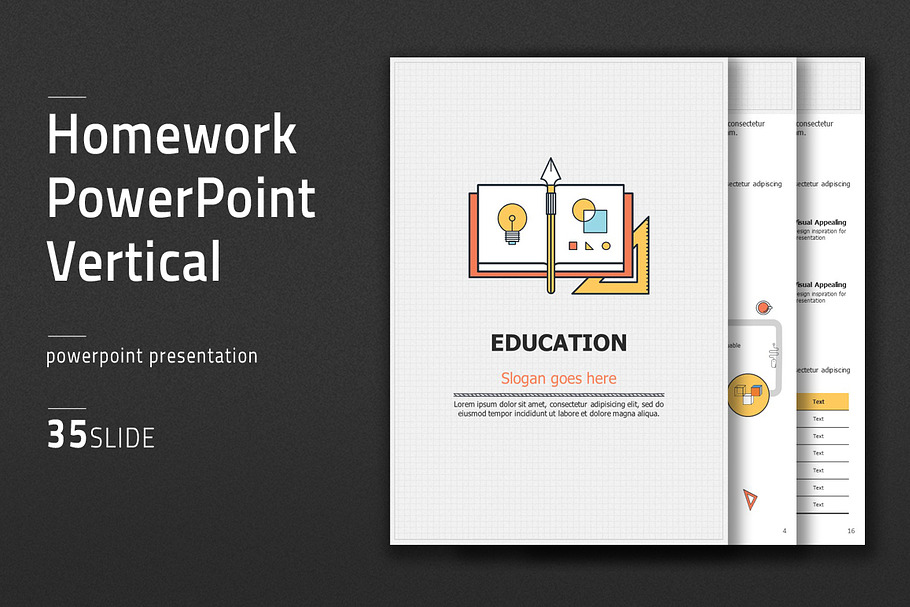 Homework PowerPoint Vertical in PowerPoint Templates - product preview 8