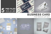 Business Card Mockup Set - 5 PSD