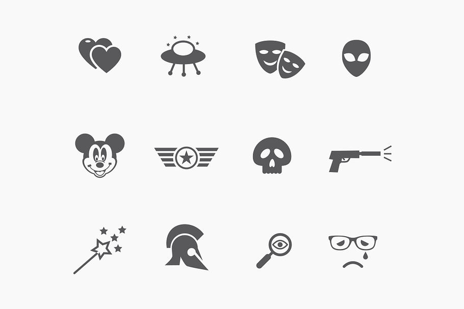 15 Movie Genre Icons in Movie Icons - product preview 8