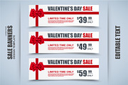 Valentine's day sale banners