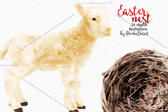 Easter Nest in Illustrations - product preview 2
