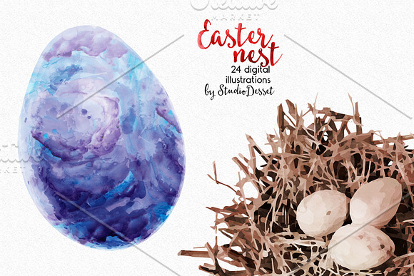 Easter Nest in Illustrations - product preview 4