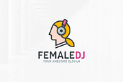 Female DJ Logo Template