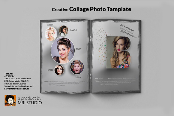 Creative Collage Photo Template in Print Mockups - product preview 1