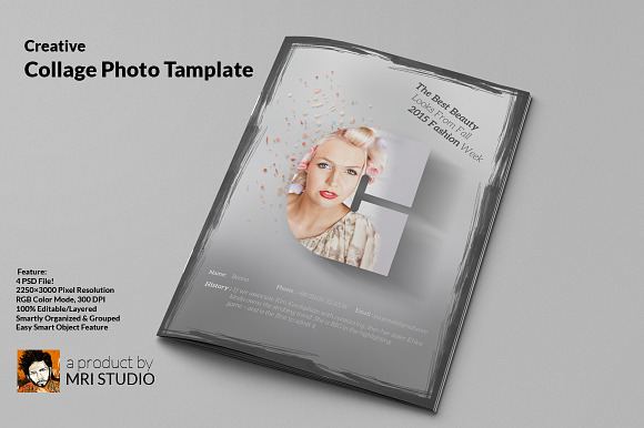Creative Collage Photo Template in Print Mockups - product preview 2