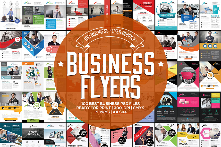 100 Fresh Business Flyers Bundle in Flyer Templates - product preview 8