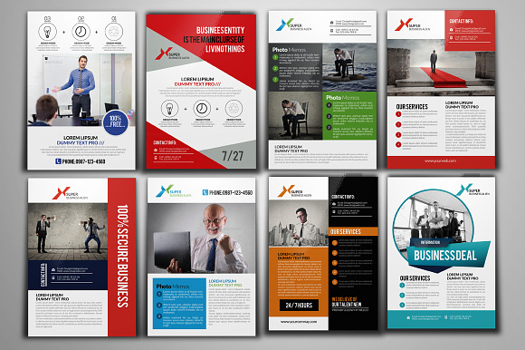 100 Fresh Business Flyers Bundle in Flyer Templates - product preview 1