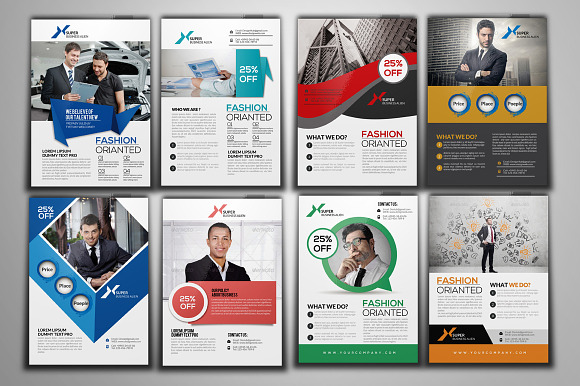 100 Fresh Business Flyers Bundle in Flyer Templates - product preview 2