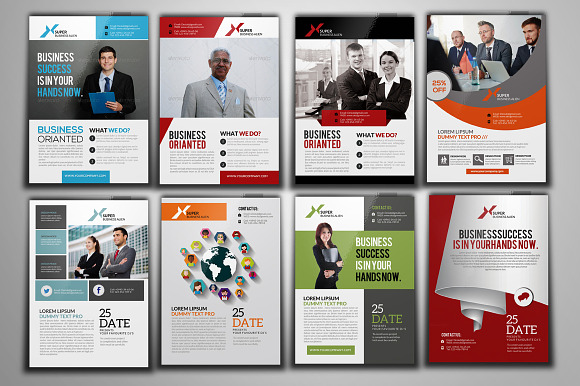 100 Fresh Business Flyers Bundle in Flyer Templates - product preview 3
