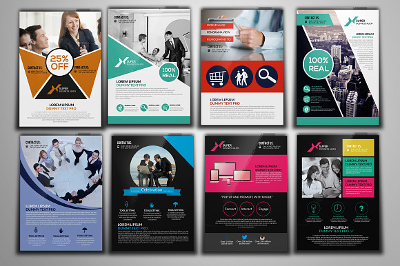 100 Fresh Business Flyers Bundle in Flyer Templates - product preview 5