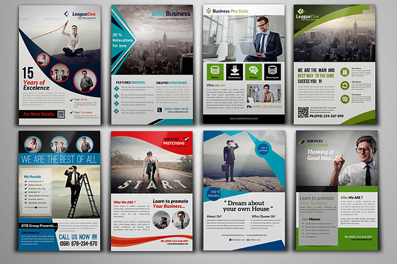 100 Fresh Business Flyers Bundle in Flyer Templates - product preview 11