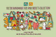 Vector handmade fair and objects set
