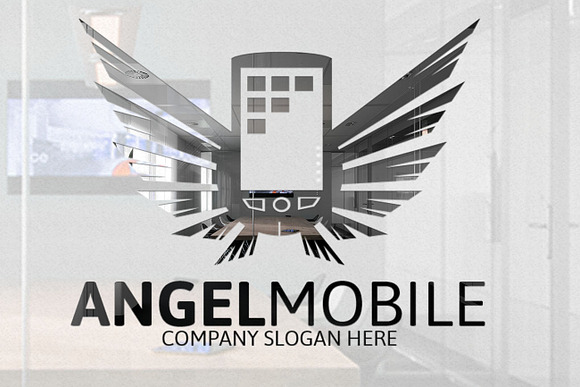 Angel Mobile Logo in Logo Templates - product preview 1