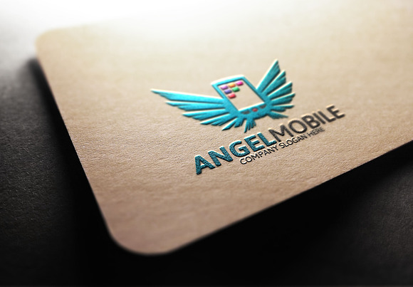 Angel Mobile Logo in Logo Templates - product preview 2