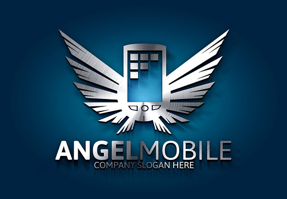 Angel Mobile Logo in Logo Templates - product preview 4