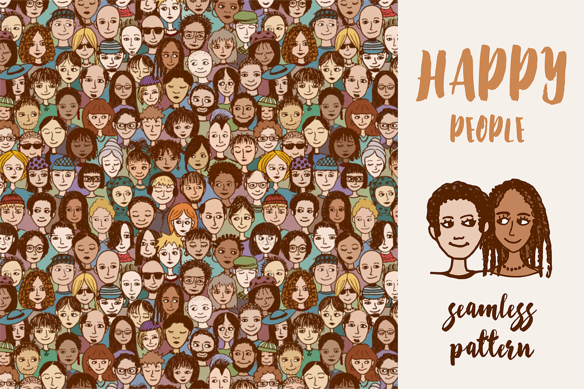 Happy People - Seamless Pattern in Patterns - product preview 8