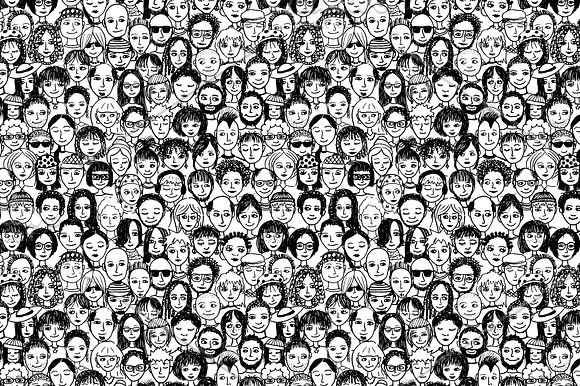 Happy People - Seamless Pattern in Patterns - product preview 1
