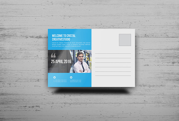 Corporate Business Postcard in Postcard Templates - product preview 3