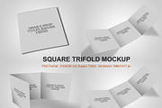 Square Trifold Mockup