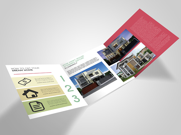 Square Trifold Mockup in Print Mockups - product preview 4