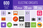 600 Electric Circuits Icons
