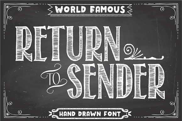 Return To Sender Font in Chalkboard Fonts - product preview 1