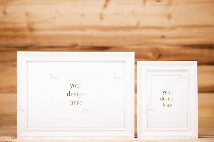 White Frames Photo-based mockup in Print Mockups - product preview 8