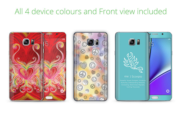 Galaxy Note 5 Phone Skin Mockup in Product Mockups - product preview 1