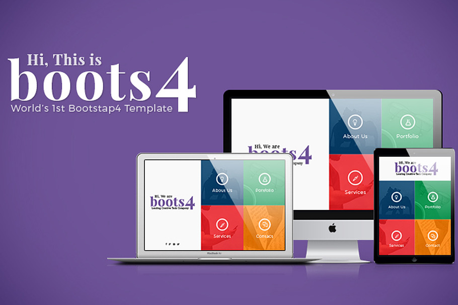 Boots4 Creative Bootstrap 4 Template in Bootstrap Themes - product preview 8