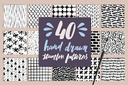 40 Hand Drawn Seamless Patterns