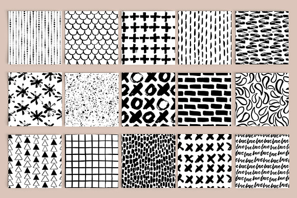 40 Hand Drawn Seamless Patterns in Patterns - product preview 1