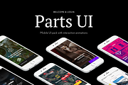 Parts UI pack for mobile (UI kit) 