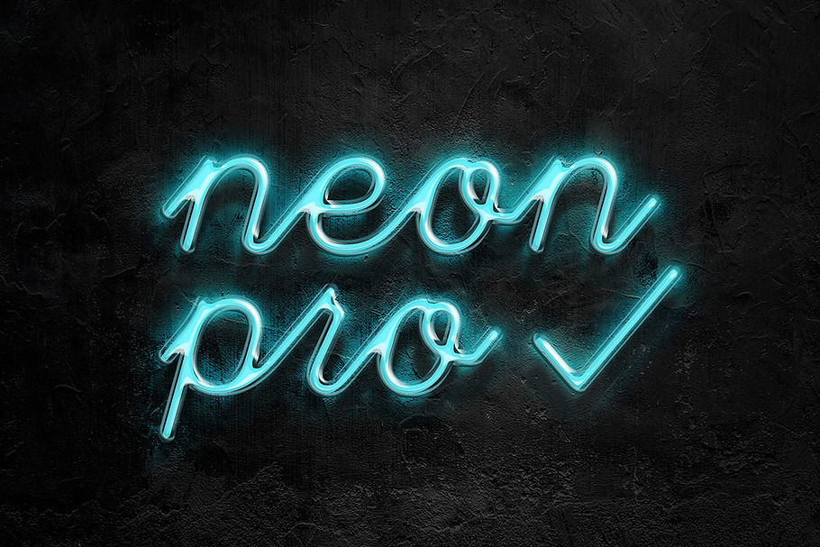 Neon Pro text effect in Photoshop Layer Styles - product preview 8