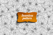 Mallow floral linear pattern