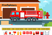 Firefighters truck