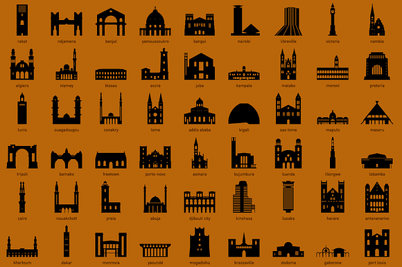 195 Capital Landmarks in Illustrations - product preview 4