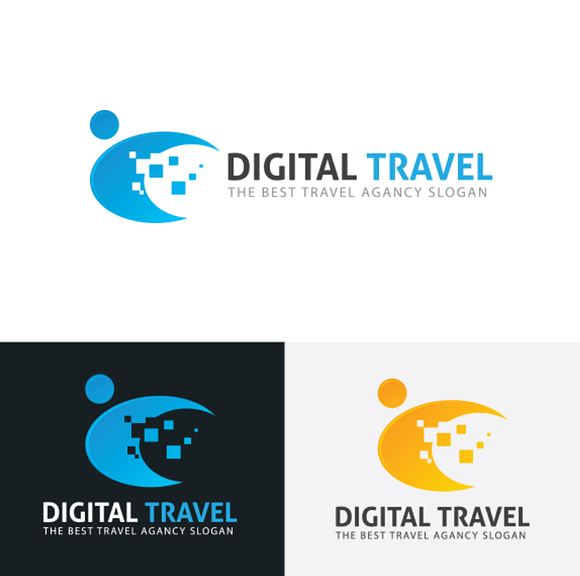 Digital Travel in Logo Templates - product preview 3