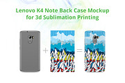 Lenovo K4 Note 3d Case Mock-up 
