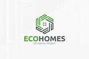 Eco Homes Logo Template