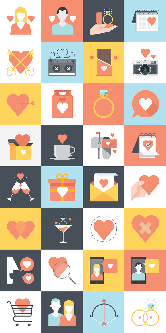 32 Valentines Day graphics icon pack in Illustrations - product preview 1