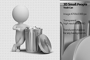 3D Small People - Trash Can