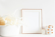 Rose Gold & White Frame Mockup