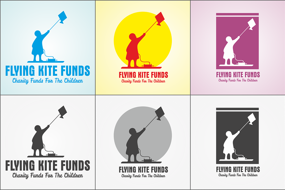Flying Kite Charity Funds Logo in Logo Templates - product preview 8