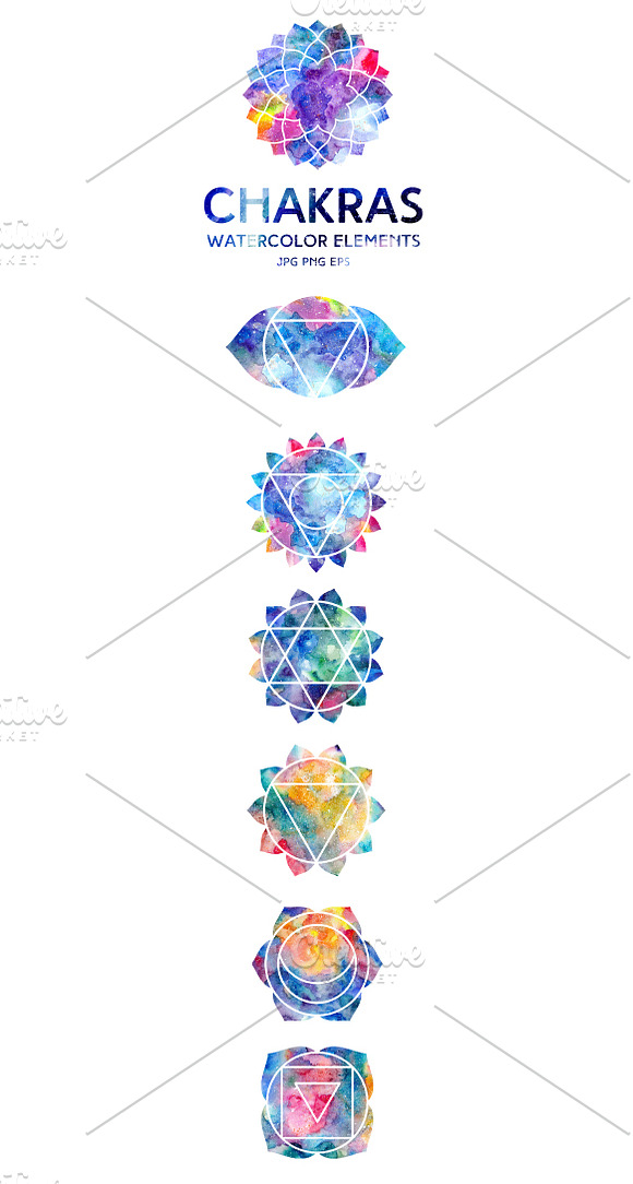 Chakras in Illustrations - product preview 1