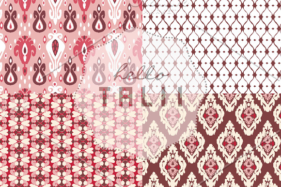 Ikat Digital Paper in Patterns - product preview 1