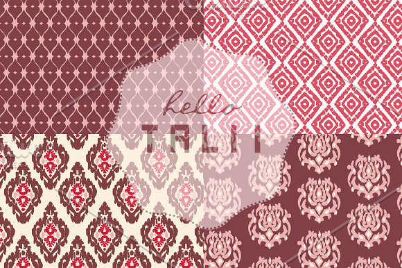Ikat Digital Paper in Patterns - product preview 3