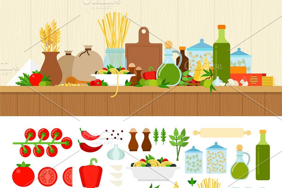 Pasta ingredients in Objects - product preview 8